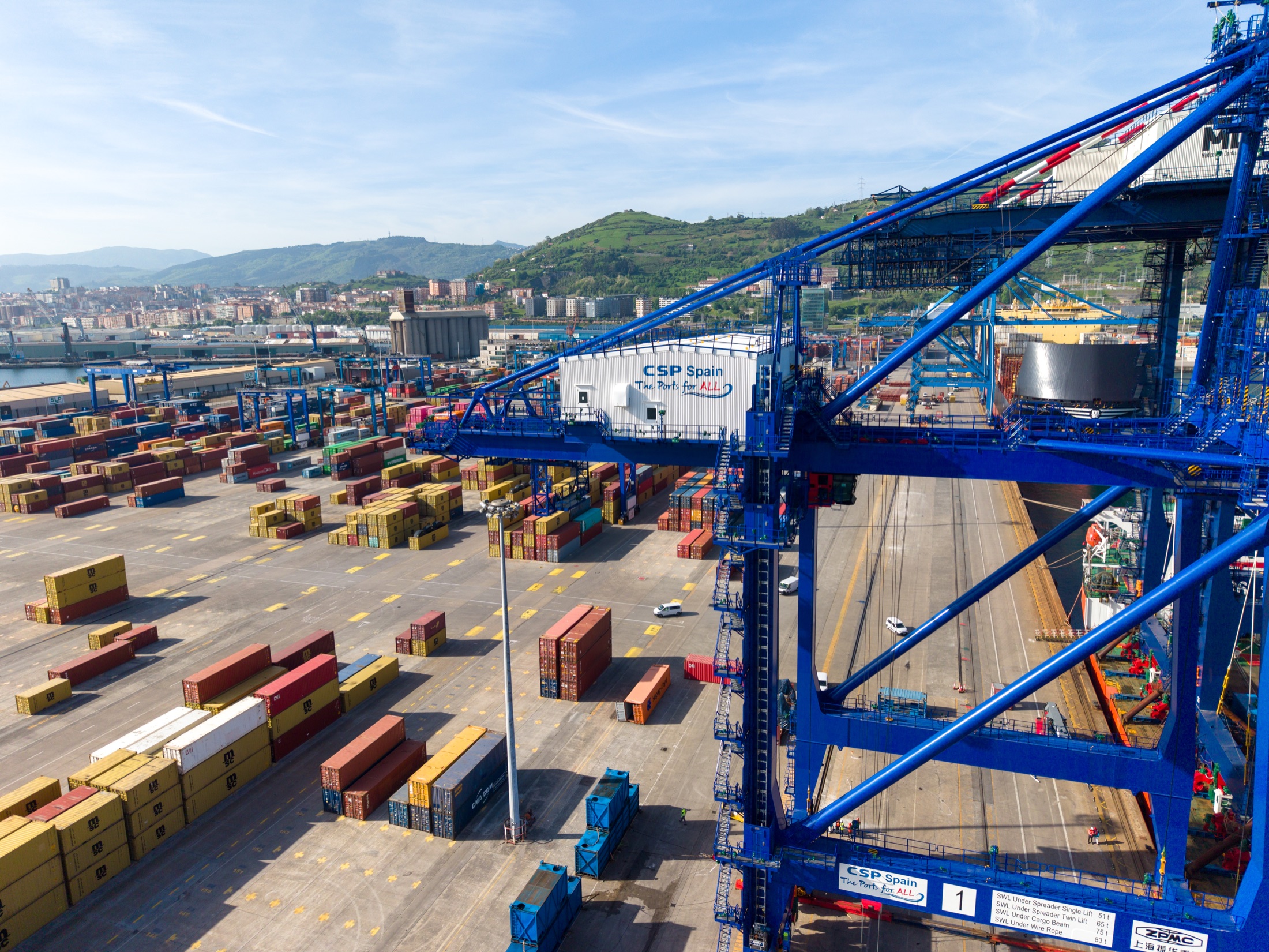Grúa de contenedores en CSP Bilbao