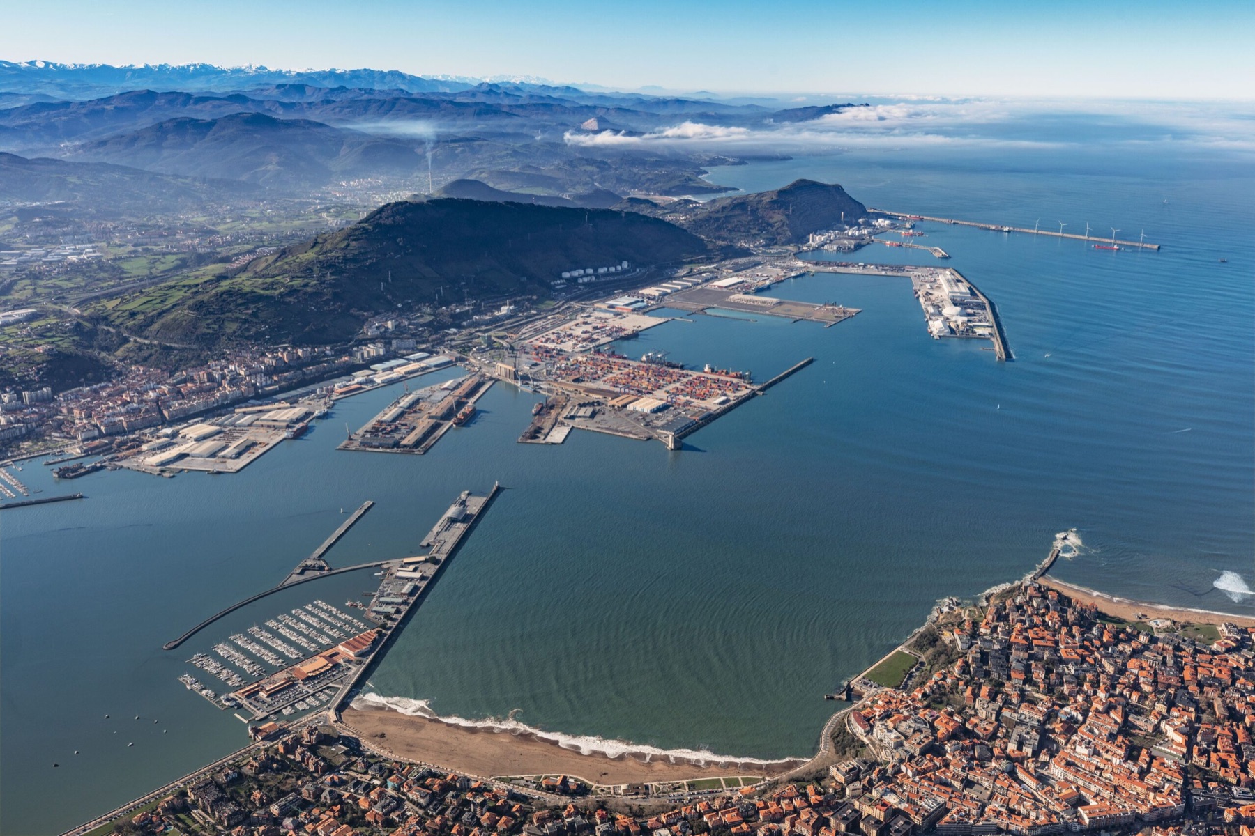 Vista cenital del Puerto de Bilbao